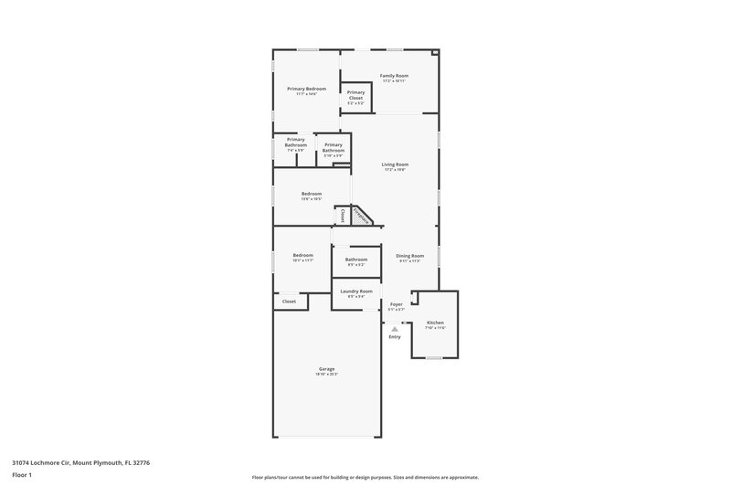 1,825/Mo, 31074 Lochmore Cir Sorrento, FL 32776 Floor Plan View
