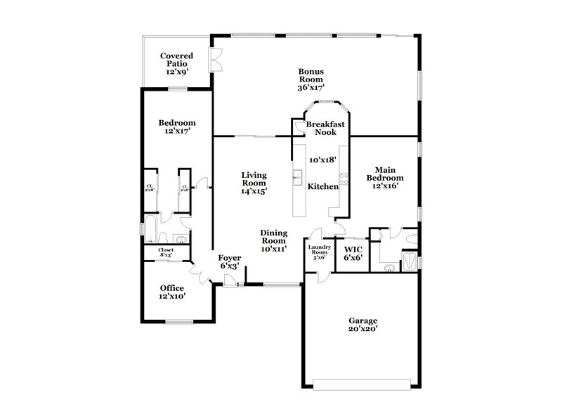 2,230/Mo, 2847 Middleton Cir Kissimmee, FL 34743 Floor Plan View
