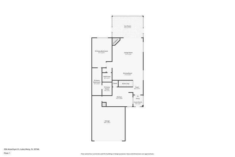 2,360/Mo, 356 Amethyst Ct Lake Mary, FL 32746 Floor Plan View