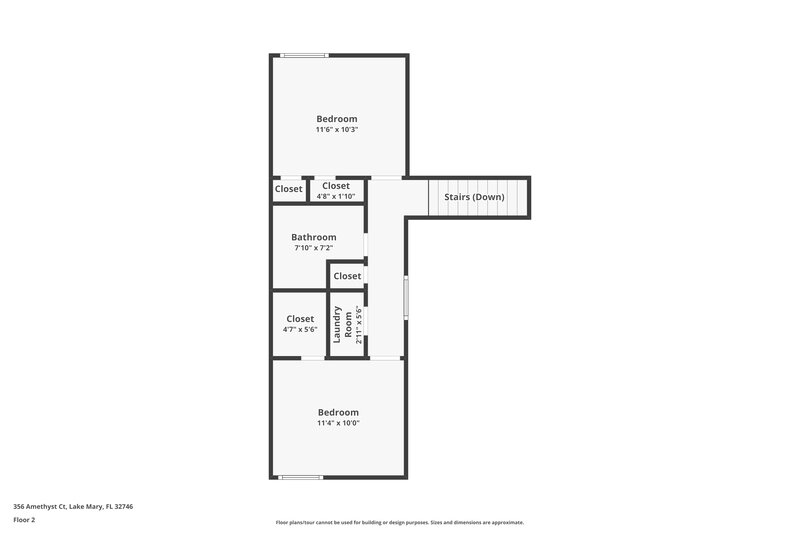 2,360/Mo, 356 Amethyst Ct Lake Mary, FL 32746 Floor Plan View 2