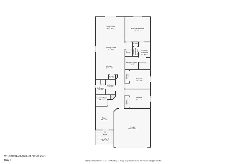 1,920/Mo, 1016 Atlantic Ave Fruitland Park, FL 34731 Floor Plan View