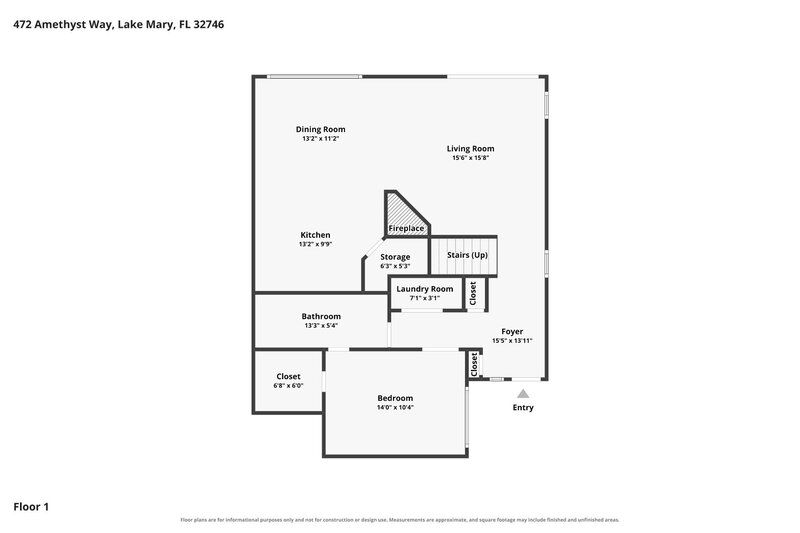 2,355/Mo, 472 Amethyst Way Lake Mary, FL 32746 Floorplan View