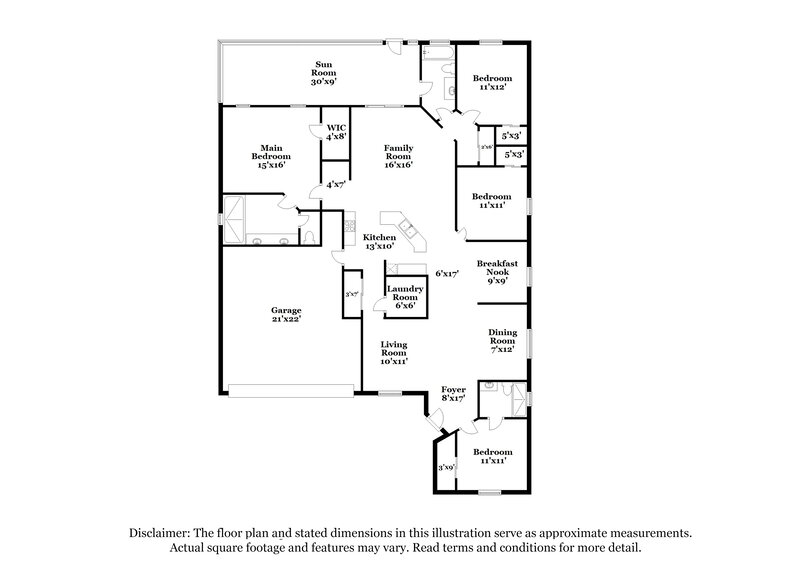 2,700/Mo, 974 Costa Mesa Ln Kissimmee, FL 34744 Floor Plan View