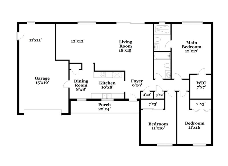 3,180/Mo, 12020 Sula St Orlando, FL 32837 Floor Plan View