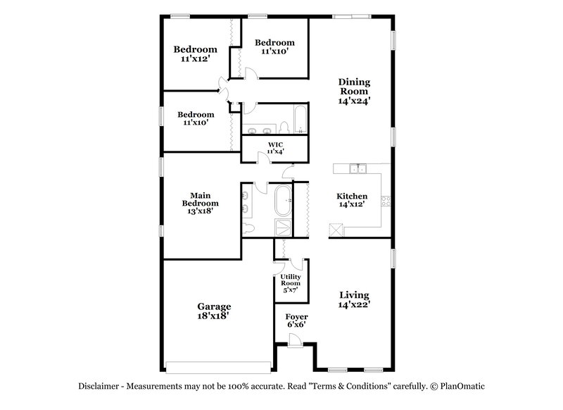 2,090/Mo, 4804 Ashurst St Kissimmee, FL 34758 Floorplan View