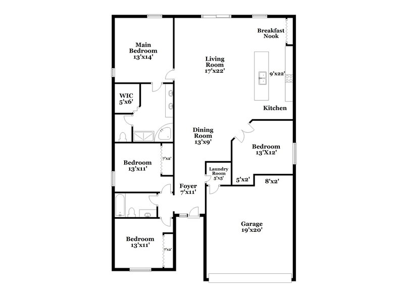2,010/Mo, 4640 Sandhurst St Kissimmee, FL 34758 Floor Plan View