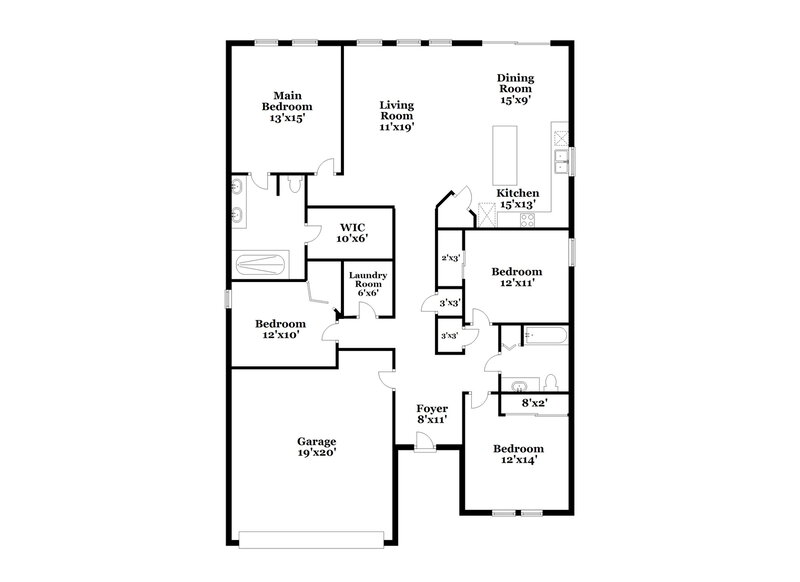 2,460/Mo, 3873 San Isidro Cir Saint Cloud, FL 34772 Floor Plan View