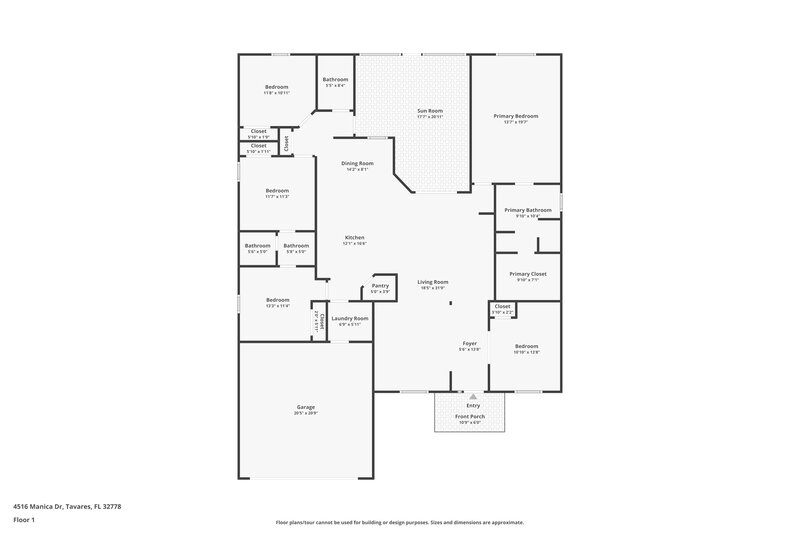 2,400/Mo, 4516 Manica Dr Tavares, FL 32778 Floor Plan View