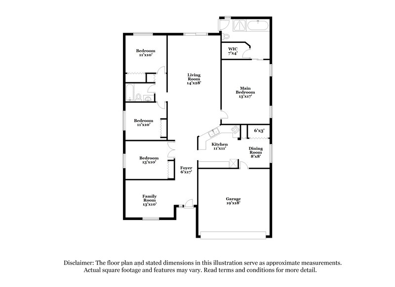 2,405/Mo, 7640 Hidden Cypress Dr Orlando, FL 32822 Floor Plan View