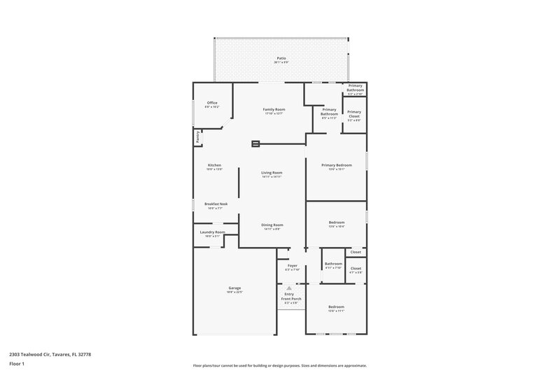 2,190/Mo, 2303 Tealwood Circle Tavares, FL 32778 Floor Plan View