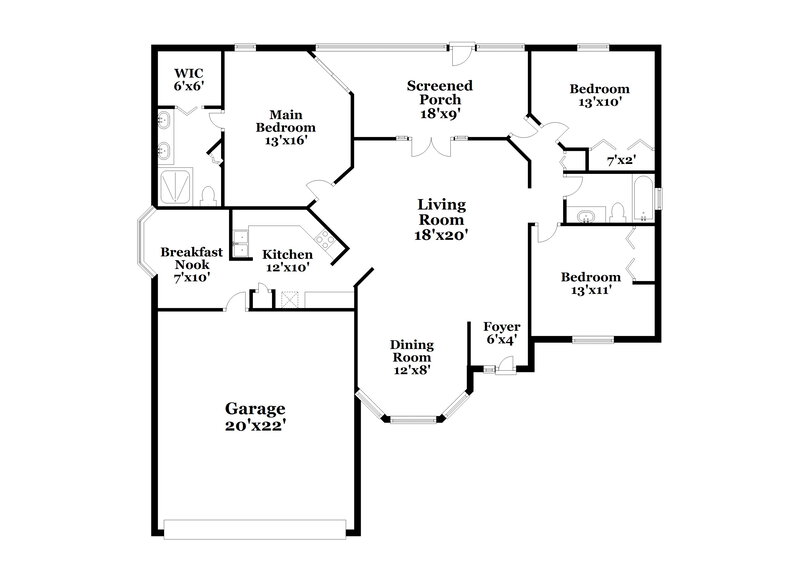 1,965/Mo, 2523 Dovetail Dr Ocoee, FL 34761 Floor Plan View