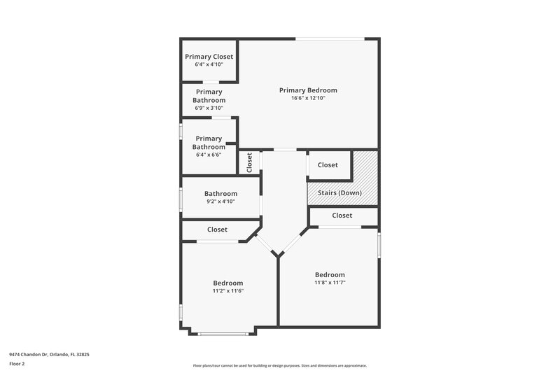 2,140/Mo, 9474 Chandon Dr Orlando, FL 32825 Floor Plan View 2