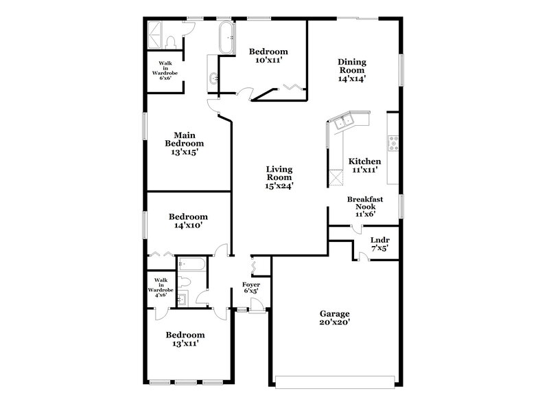 3,340/Mo, 545 Wekiva Bluff St Apopka, FL 32712 Floor Plan View
