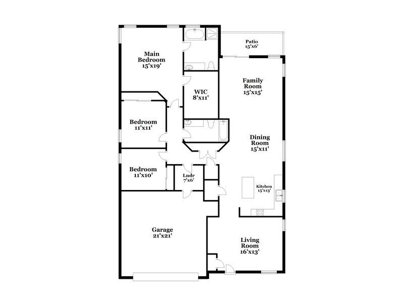 2,070/Mo, 1925 Kimlyn Cir Kissimmee, FL 34758 Floor Plan View