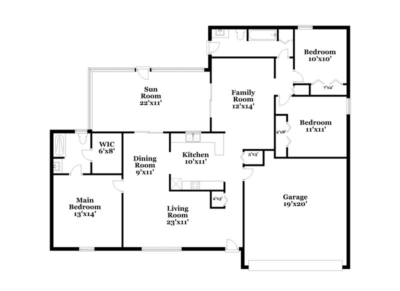 1,935/Mo, 605 Madrid Dr Kissimmee, FL 34758 Floor Plan View