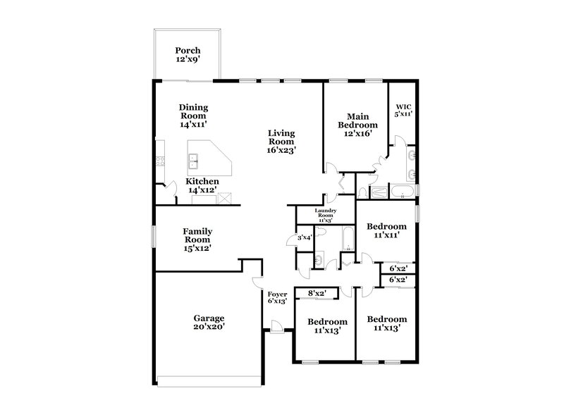 3,710/Mo, 3870 Cabo Rojo Dr Saint Cloud, FL 34772 Floor Plan View