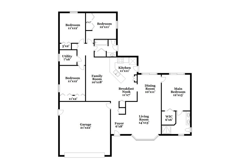 2,360/Mo, 3470 Paisley Cir Orlando, FL 32817 Floor Plan View