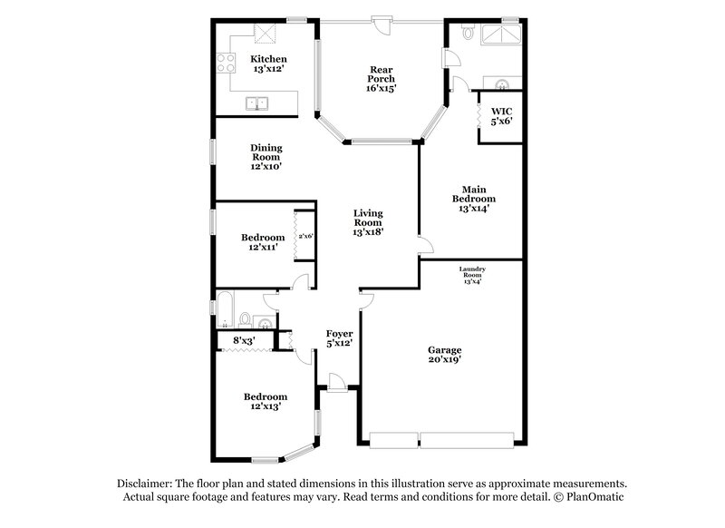 3,710/Mo, 3422 Burlington Dr Orlando, FL 32837 Floor Plan View