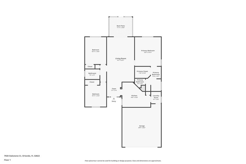2,405/Mo, 7920 Oakstone Ct Orlando, FL 32822 Floor Plan View