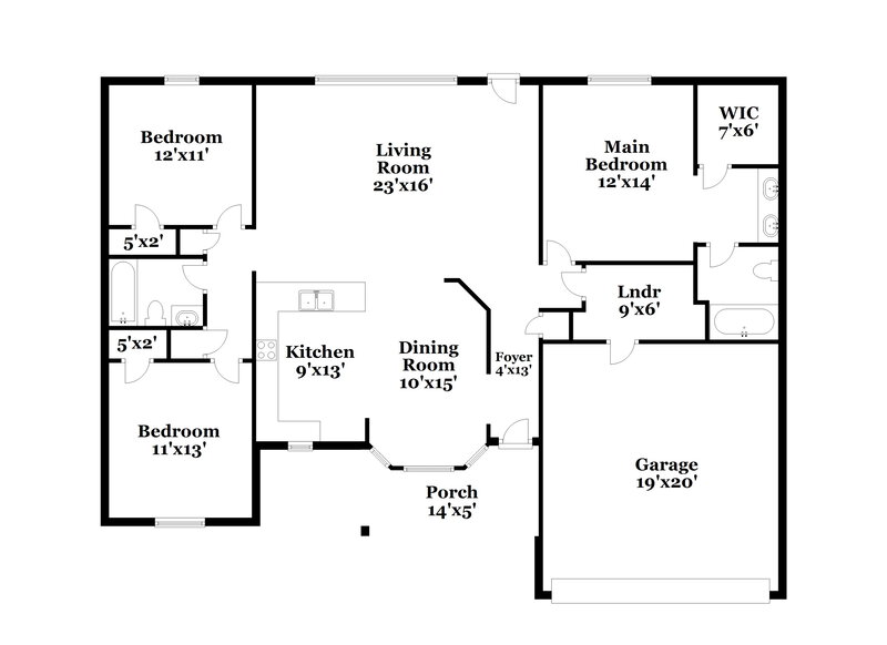 2,125/Mo, 2040 Big Buck Dr Saint Cloud, FL 34772 Floor Plan View