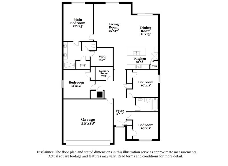 2,505/Mo, 3080 Sangria St Kissimmee, FL 34744 Floor Plan View