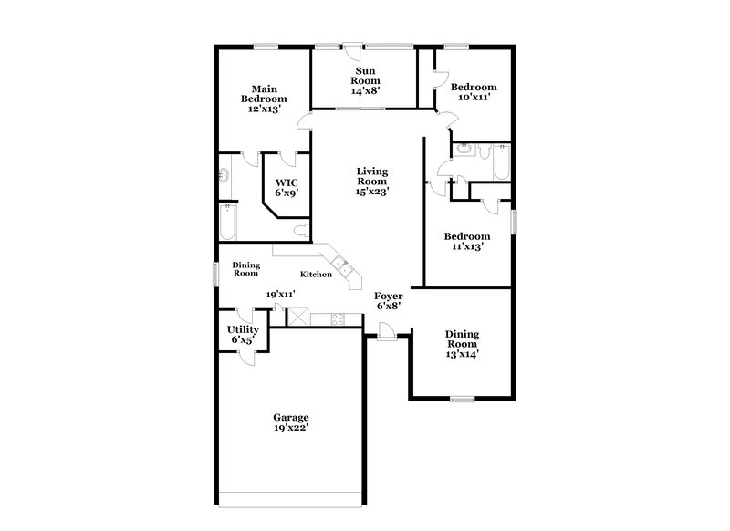 2,090/Mo, 2359 Bracknell Forest Trail Tavares, FL 32778 Floorplan View