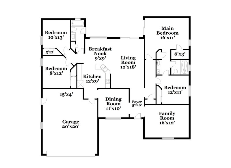 2,785/Mo, 2854 Camomile Dr Orlando, FL 32837 Floor Plan View