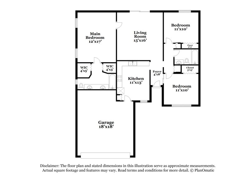 2,175/Mo, 424 Fieldstream W Blvd Orlando, FL 32825 Floor Plan View