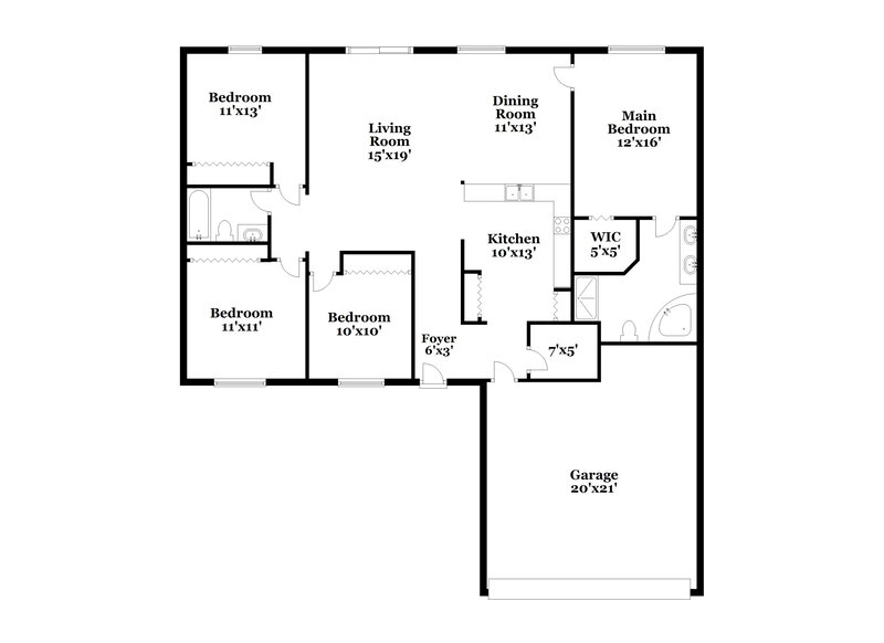 1,930/Mo, 146 Mediterranean Ct Kissimmee, FL 34758 Floor Plan View