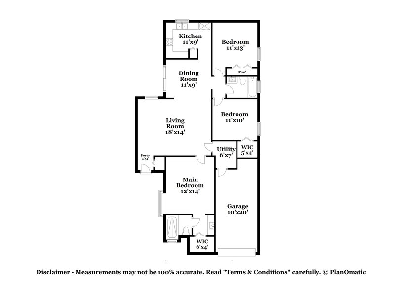 2,130/Mo, 1833 Iroquois Dr Apopka, FL 32703 Floor Plan View