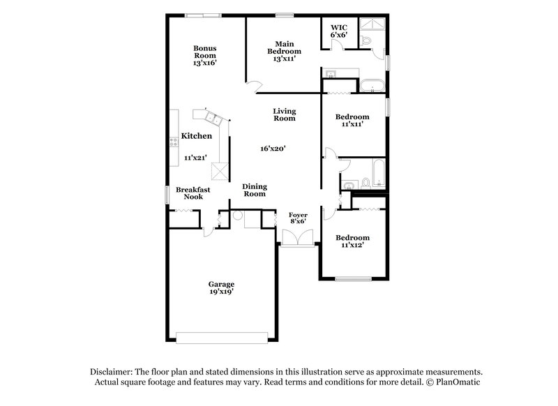2,490/Mo, 16844 Cornerwood Dr Orlando, FL 32820 Floorplan View