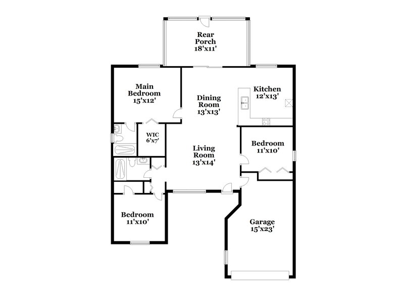 3,340/Mo, 2875 Woodruff Dr Orlando, FL 32837 Floor Plan View