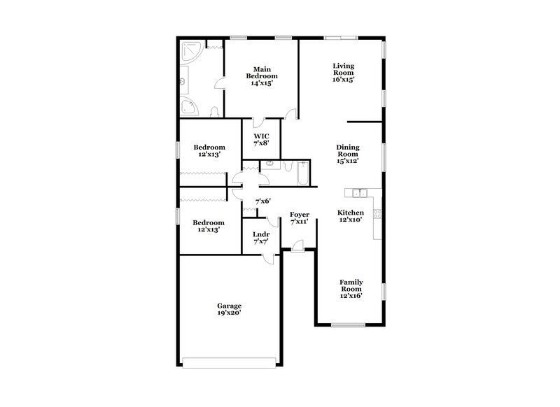 1,820/Mo, 4617 Woodford Dr Kissimmee, FL 34758 Floor Plan View