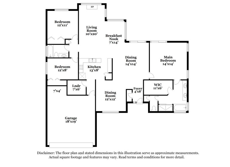 2,375/Mo, 1604 Silhouette Dr Clermont, FL 34711 Floor Plan View