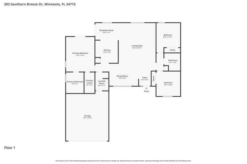 2,060/Mo, 203 Southern Breeze Dr Minneola, FL 34715 Floor Plan View