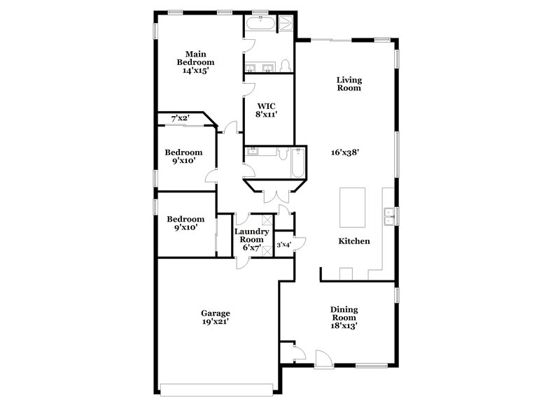 2,495/Mo, 917 Anchorage Ln Kissimmee, FL 34744 Floorplan View