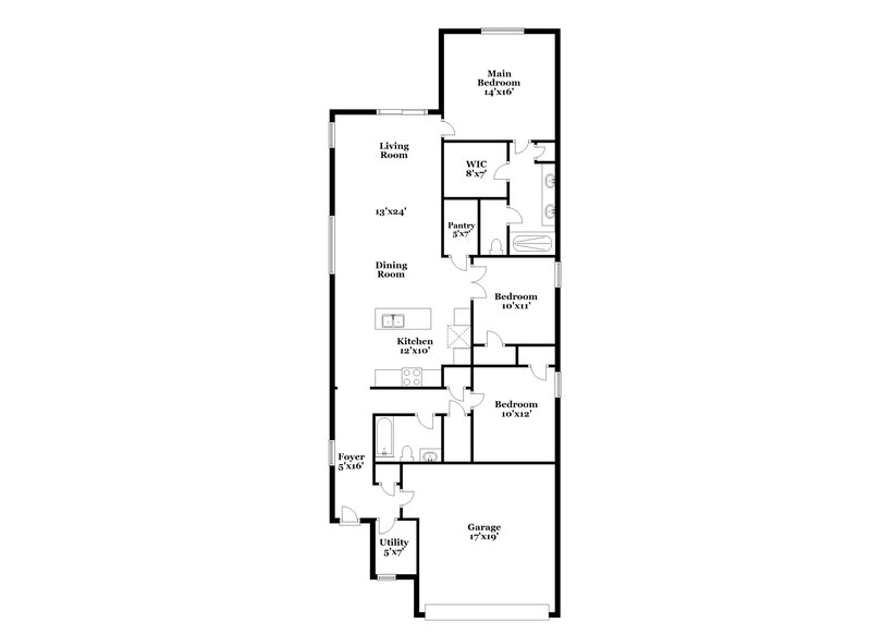 2,110/Mo, 3914 Angola Ln Sanford, FL 32771 Floor Plan View