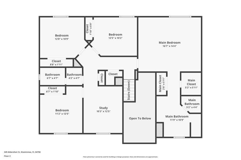 2,585/Mo, 349 Aldershot Ct Kissimmee, FL 34758 Floor Plan View