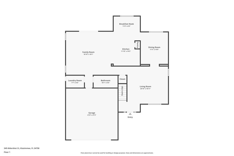 2,585/Mo, 349 Aldershot Ct Kissimmee, FL 34758 Floor Plan View 2