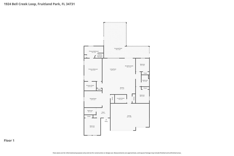 2,560/Mo, 1924 Bell Creek Loop Fruitland Park, FL 34731 Floor Plan View
