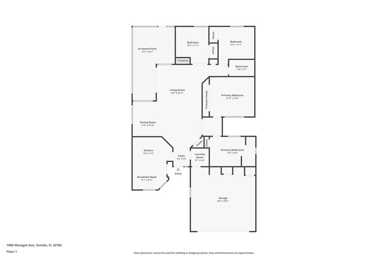 2,345/Mo, 1086 Manigan Ave Oviedo, FL 32765 Floor Plan View