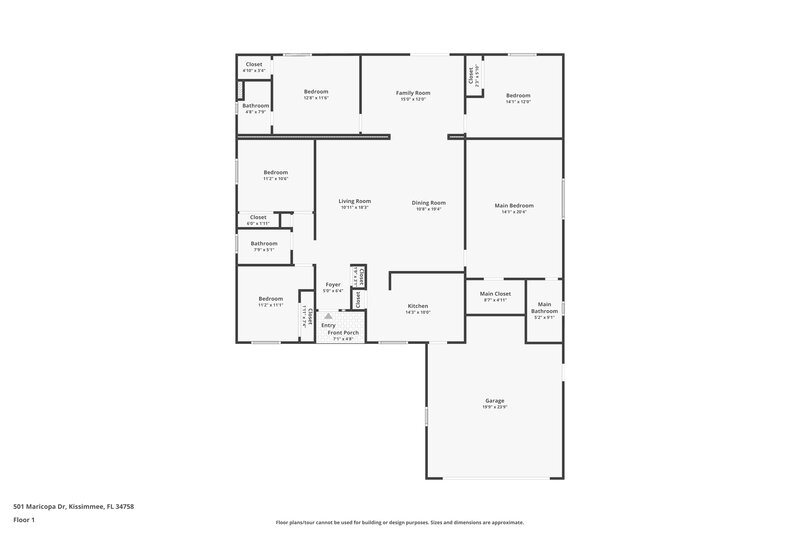 2,235/Mo, 501 Maricopa Dr Kissimmee, FL 34758 Floor Plan View