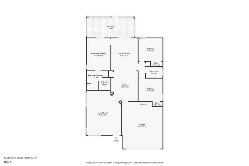 2,175/Mo, 832 Shell Ln Longwood, FL 32750 Floor Plan View