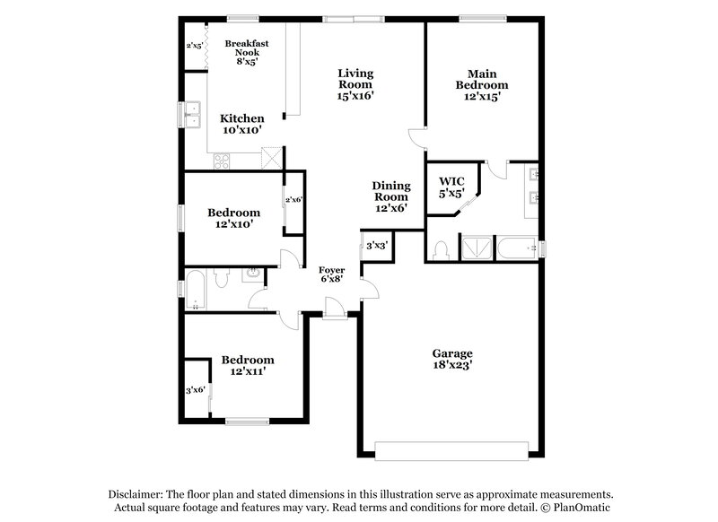 2,095/Mo, 12833 Grand Bank Ln Orlando, FL 32825 Floor Plan View