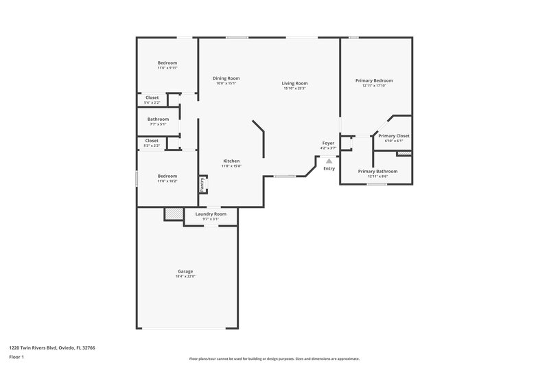 2,395/Mo, 1220 Twin Rivers Blvd Oviedo, FL 32766 Floor Plan View