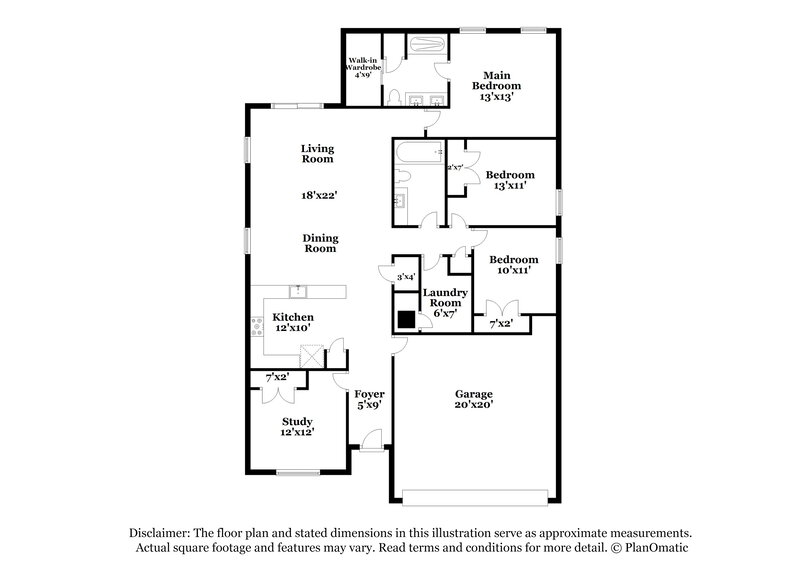 1,730/Mo, 1359 Nelson Park Ct Poinciana, FL 34759 Floorplan View