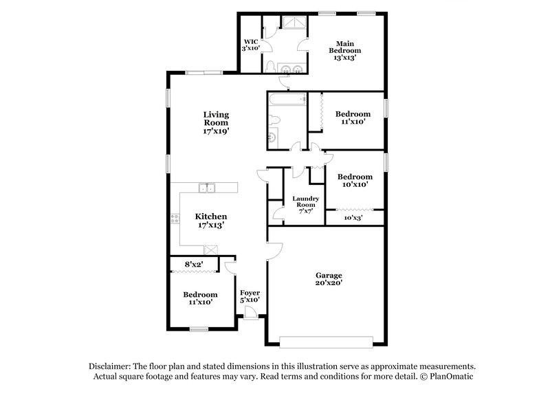 1,680/Mo, 325 Salmon Ct Poinciana, FL 34759 Floor Plan View