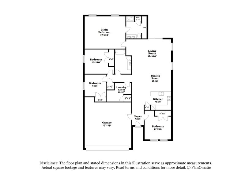 1,680/Mo, 60 Sawfish Ct Poinciana, FL 34759 Floor Plan View
