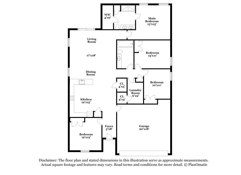 2,030/Mo, 830 Hazel Grove Ct Kissimmee, FL 34758 Floor Plan View