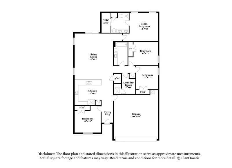 1,715/Mo, 956 Louvre Ct Kissimmee, FL 34759 Floor Plan View